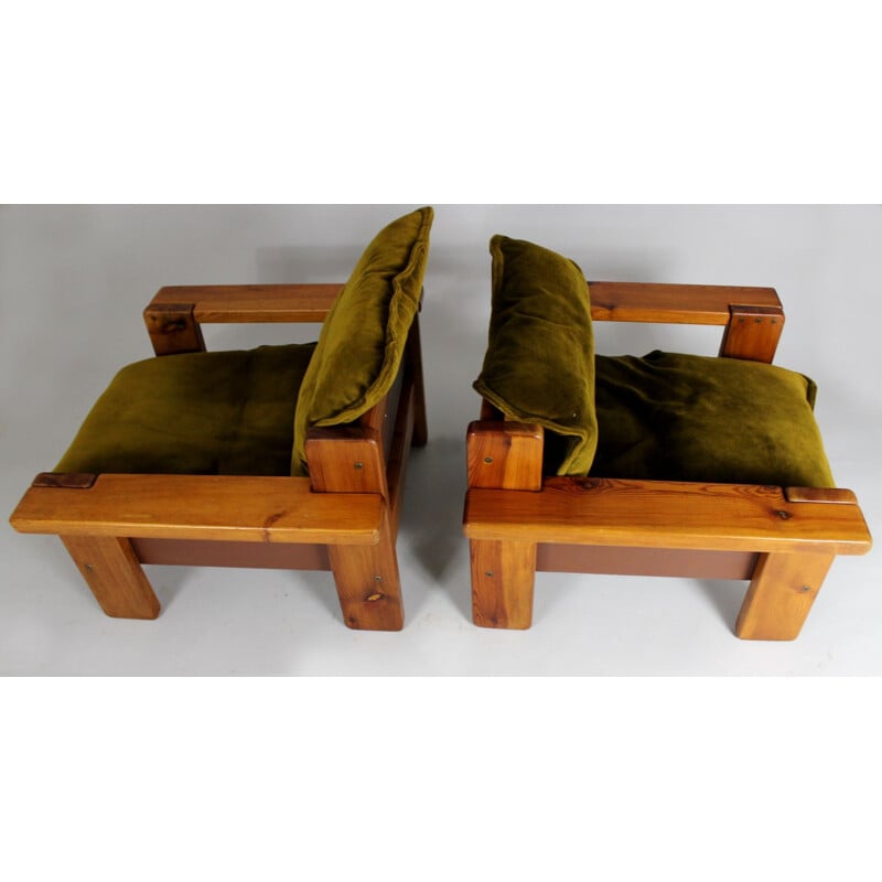 Pair of vintage Club Armchairs Czech 1970s