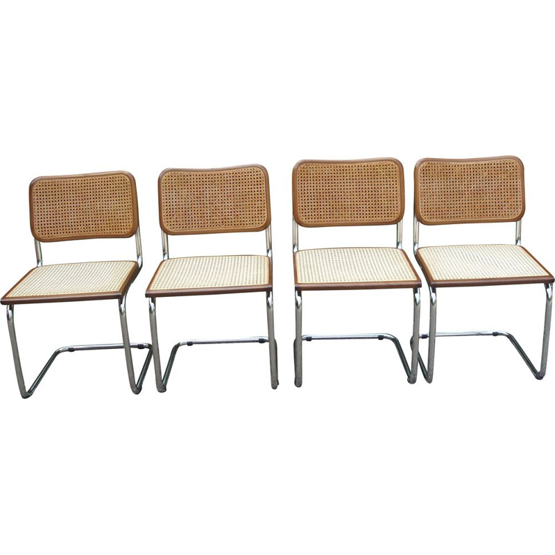 Set of 4 vintage chairs B 32 Marcel Breuer