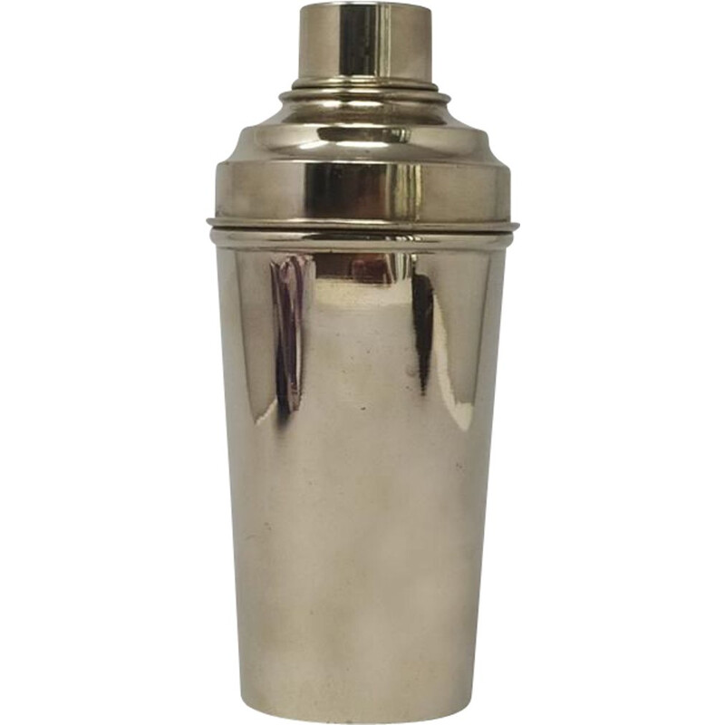 Vintage Italian stainless steel cocktail shaker 1950