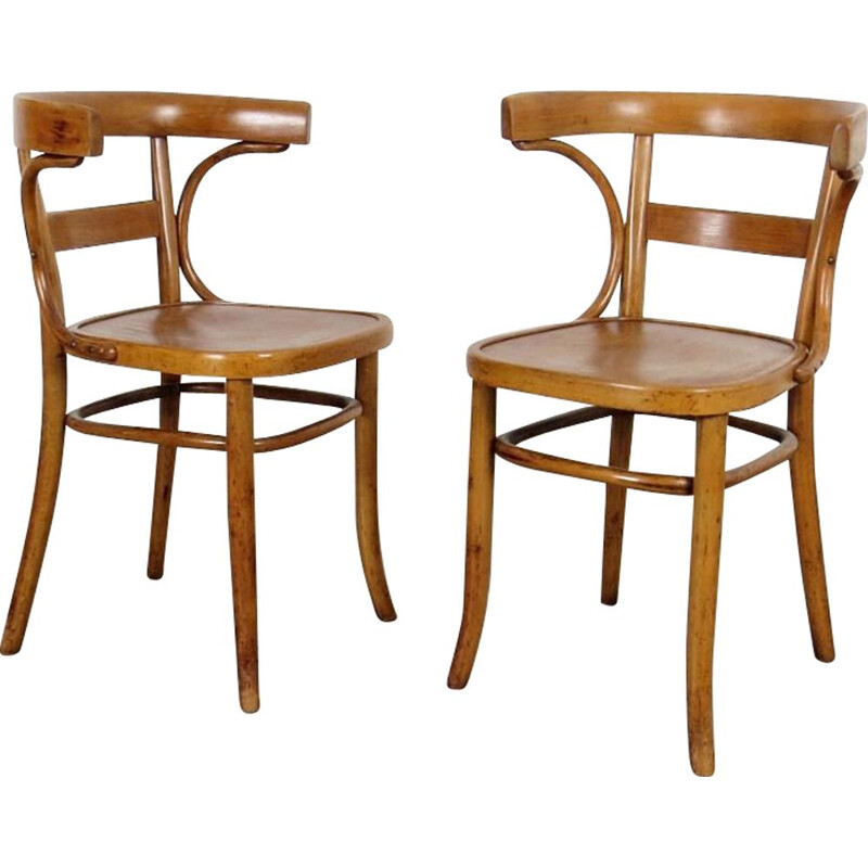 Paire de chaises vintage par Fischel 1920