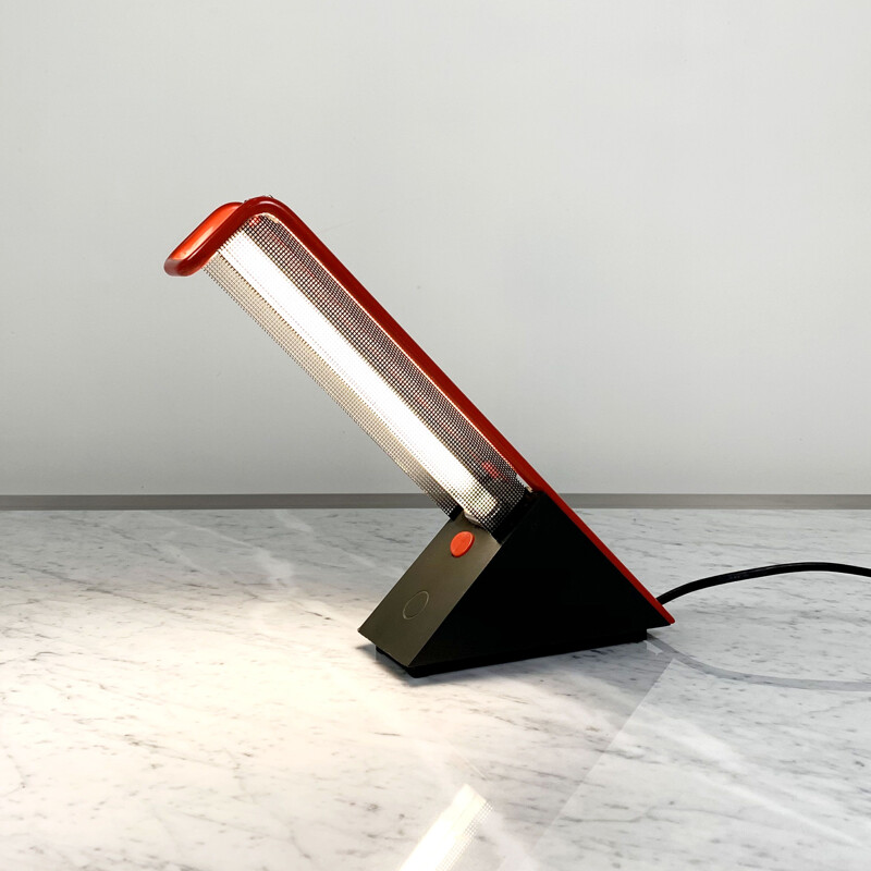 Vintage Geometric Neon Table Lamp by Philips, 1980s