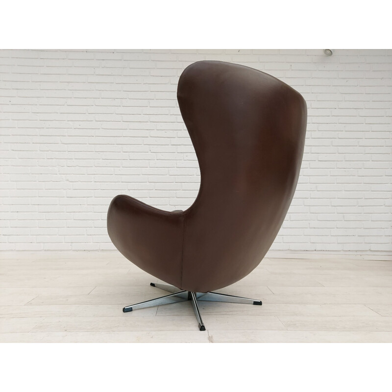 Vintage leather armchair by H.W.Klein Danish 1970