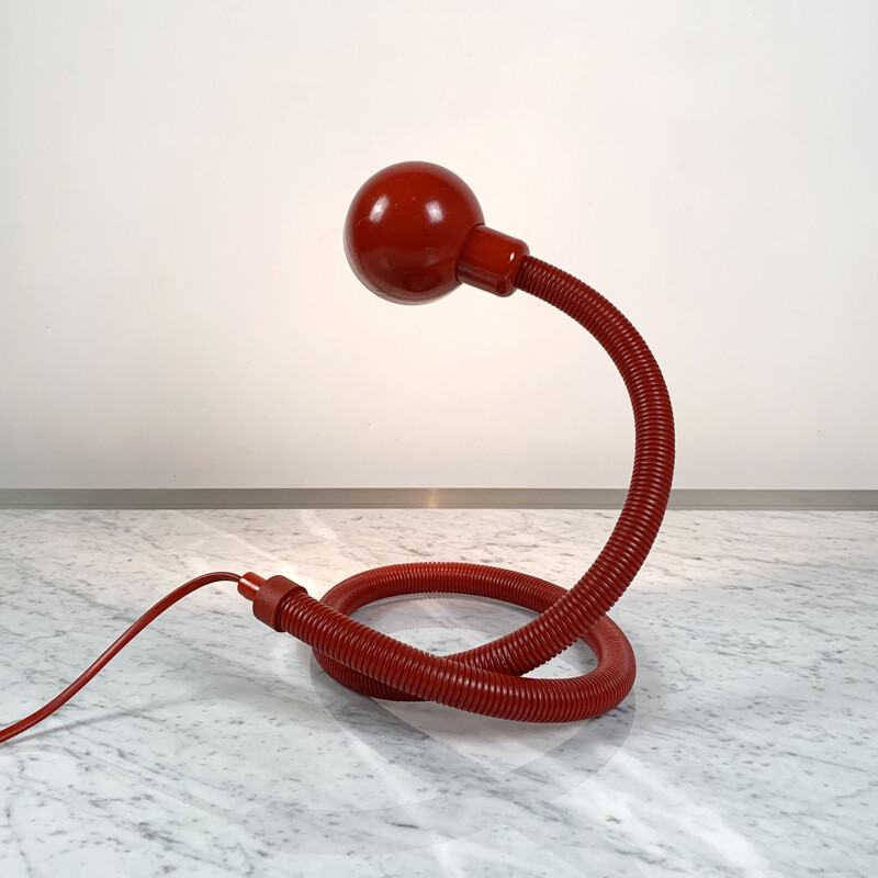 Lampe de table Vintage Red Heby par Isao Hosoe pour Valenti 1970