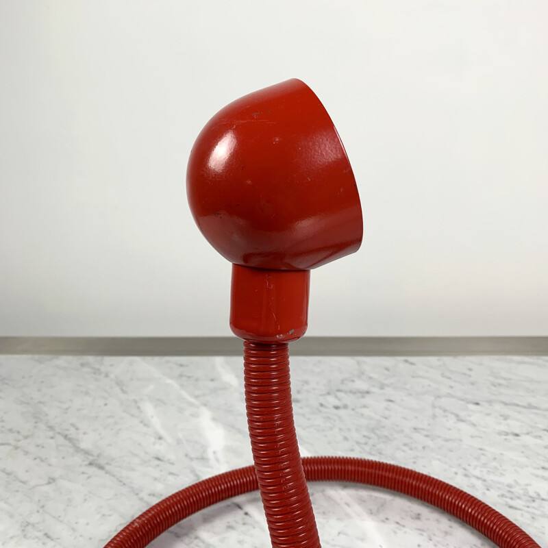 Vintage Red Heby Table Lamp by Isao Hosoe for Valenti, 1970s