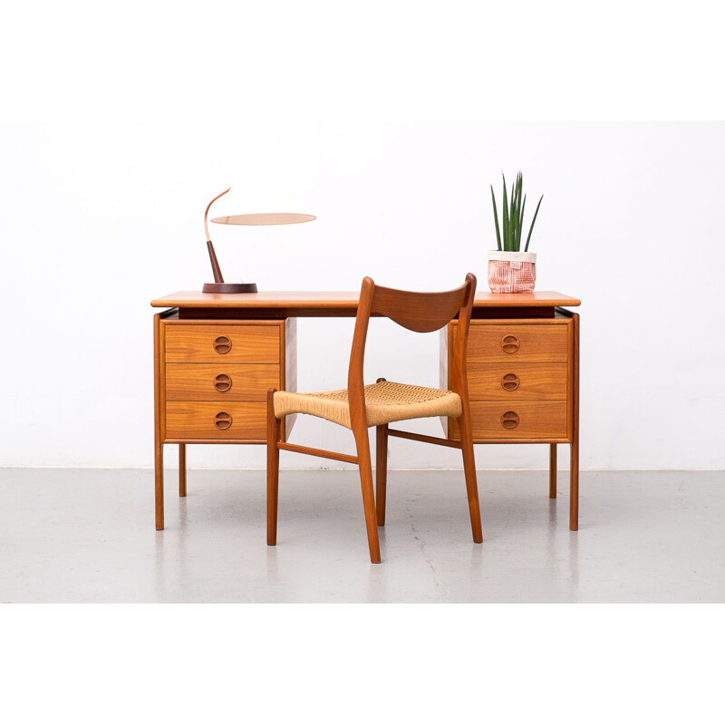 Vintage teak desk by Arne Vodder for G.V Mobler Danish 1960