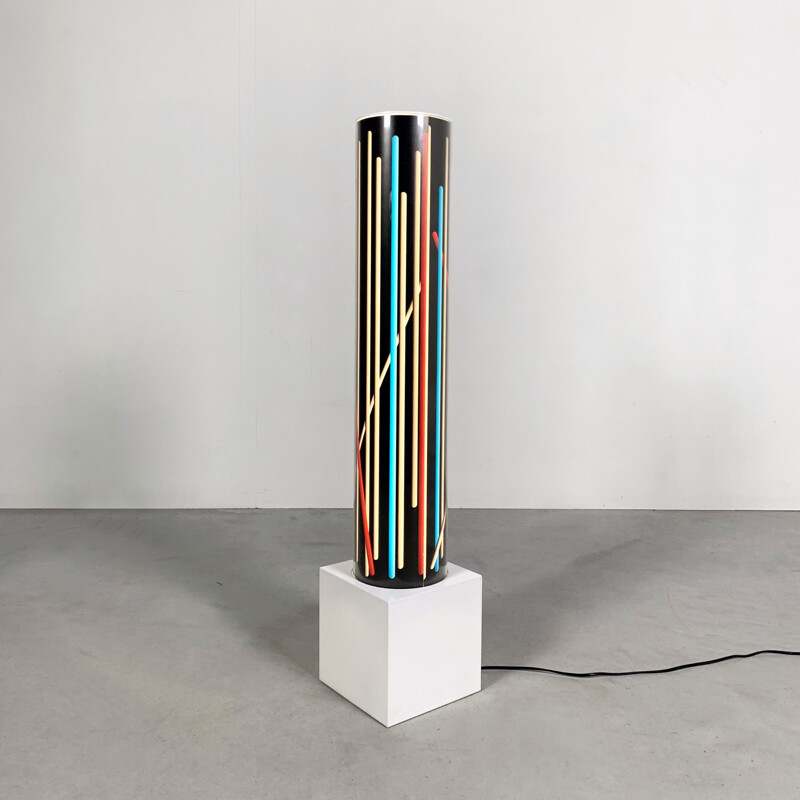 Vintage Neon Effect Floor Lamp by Riccardo Di Mauro