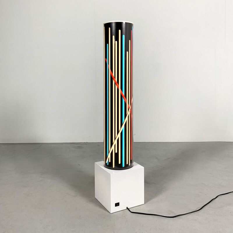 Vintage Neon Effect Floor Lamp by Riccardo Di Mauro