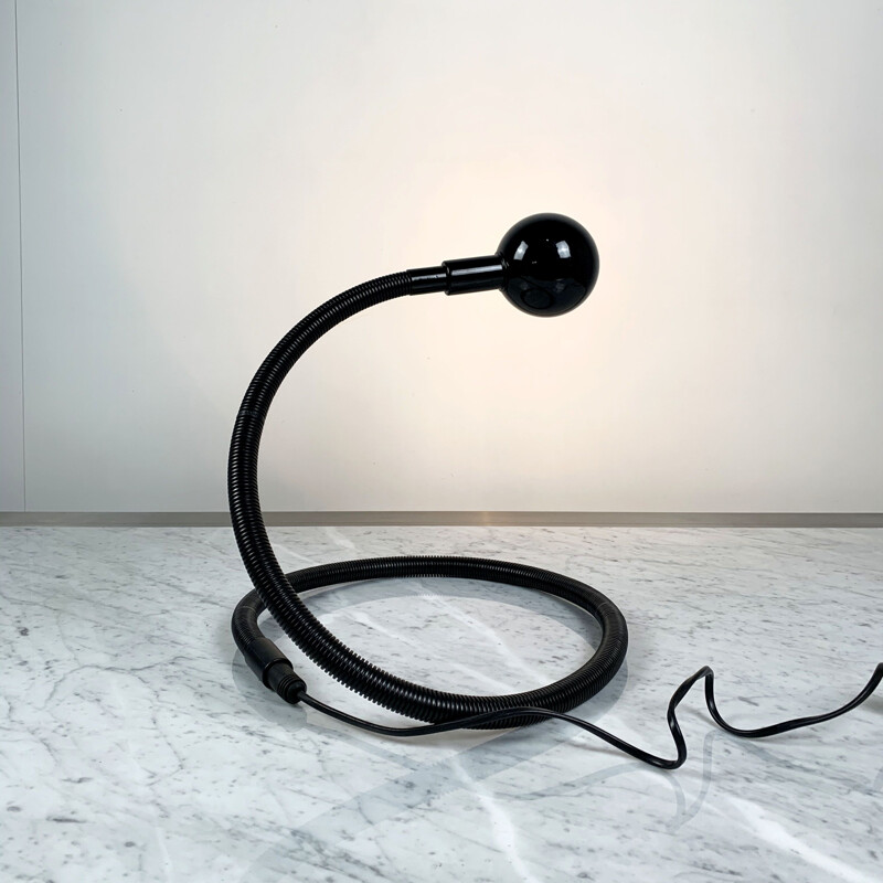 Vintage Black Heby table lamp by Isao Hosoe for Valenti 1970