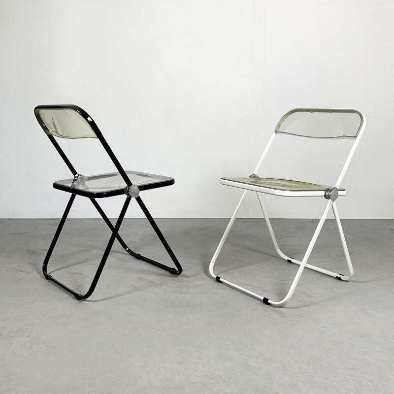 Pair of vintage folding chairs Plia by Giancarlo Piretti for Castelli 1960