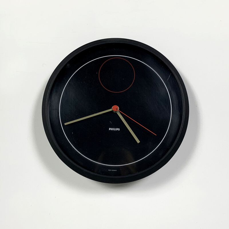 Vintage Geometric Clock from Philips, 1980s