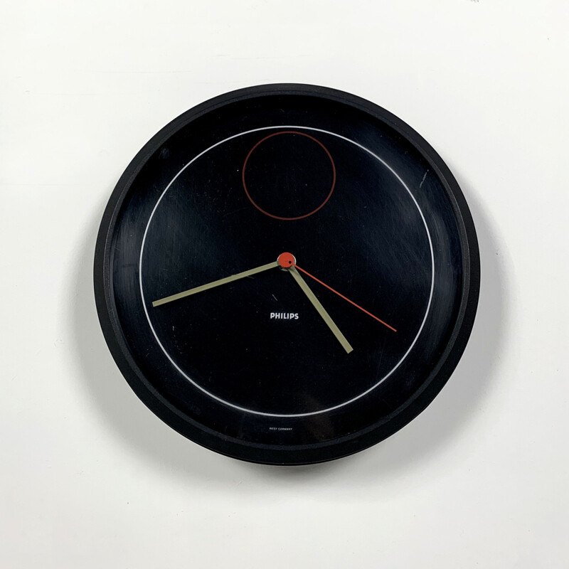 Horloge vintage géométrique de Philips 1980