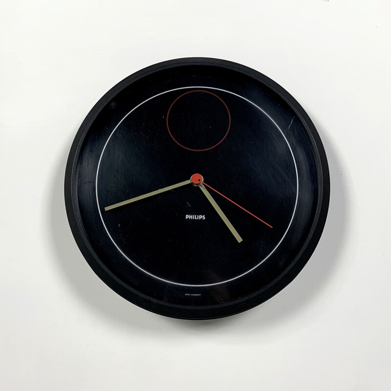 Vintage Geometric Clock from Philips, 1980s