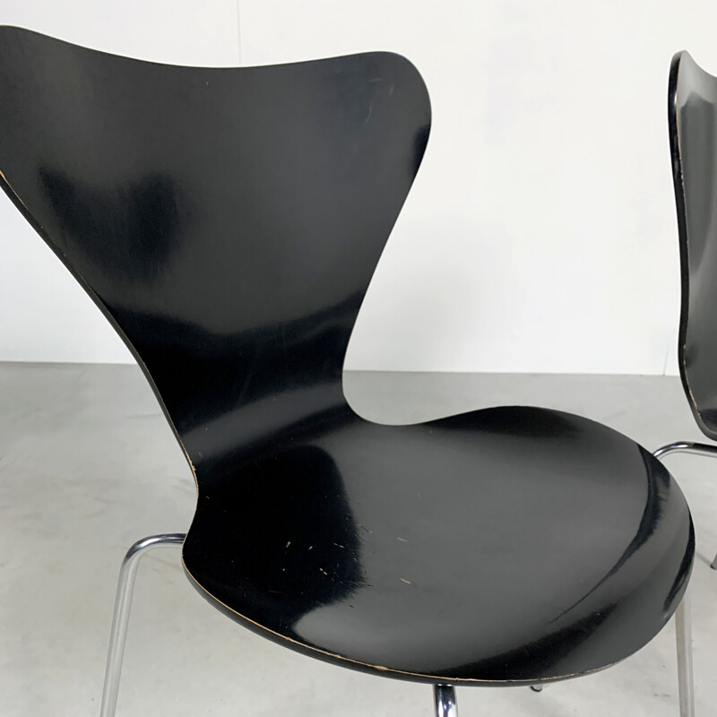 Lot de 6 chaises papillon vintage par Arne Jacobsen pour Fritz Hansen 1970