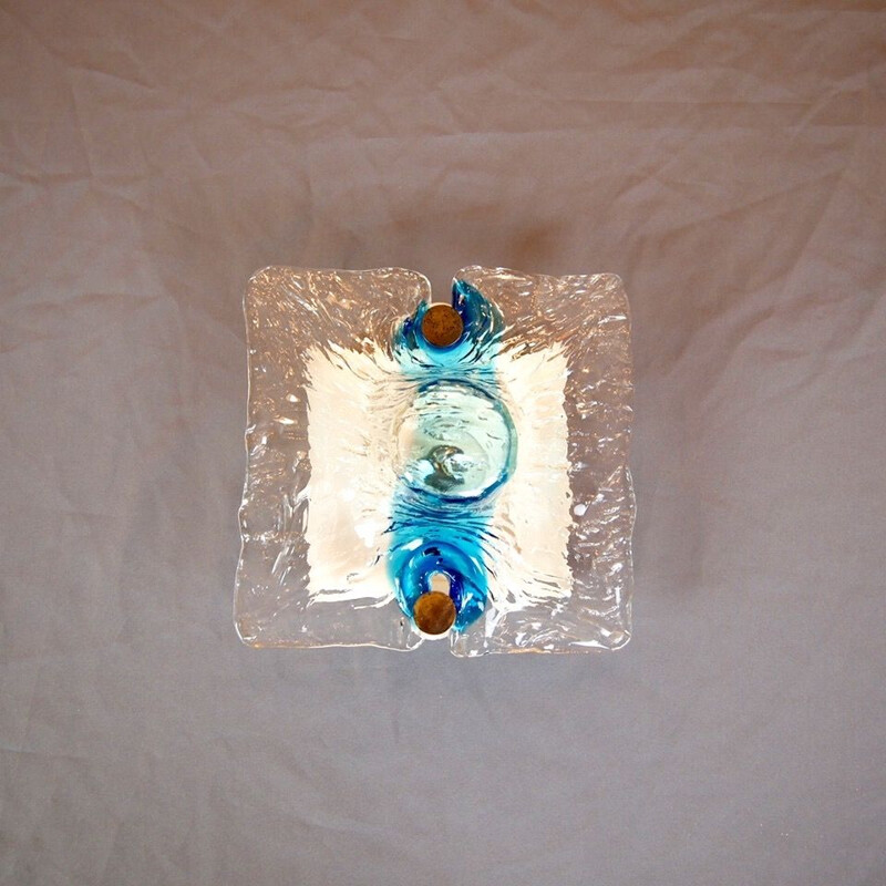 Vintage Murano glass wall lamp by Toni Zuccheri for Venini, 1960