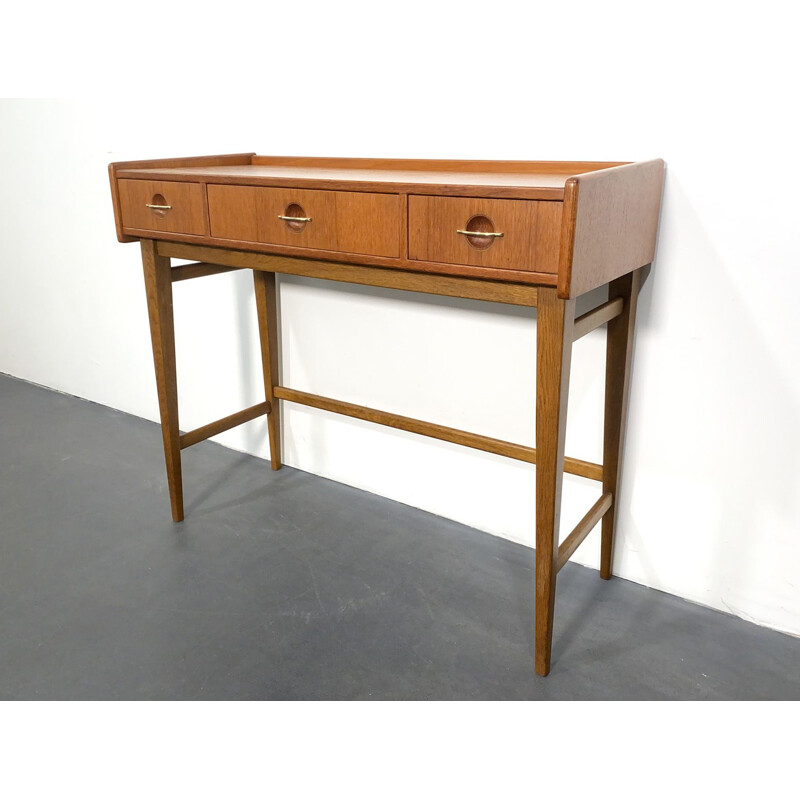 Mid Century Vanity Table, Teak Wood, by Fröseke AB Nybrofabriken, Sweden, 1960s