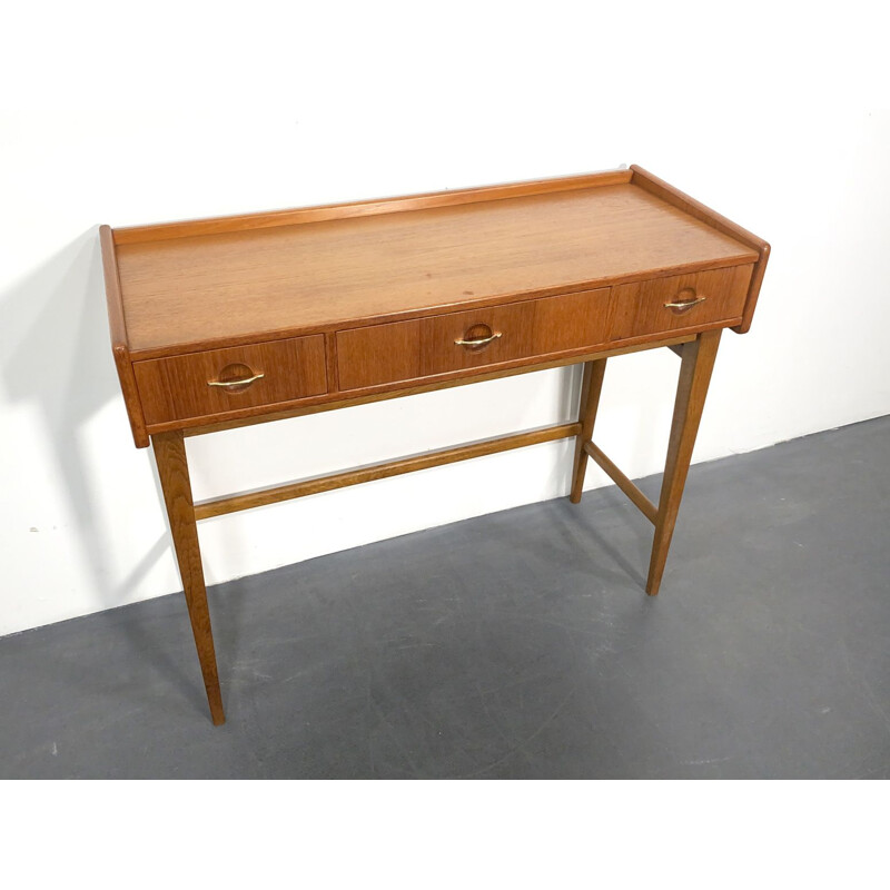 Mid Century Vanity Table, Teak Wood, by Fröseke AB Nybrofabriken, Sweden, 1960s