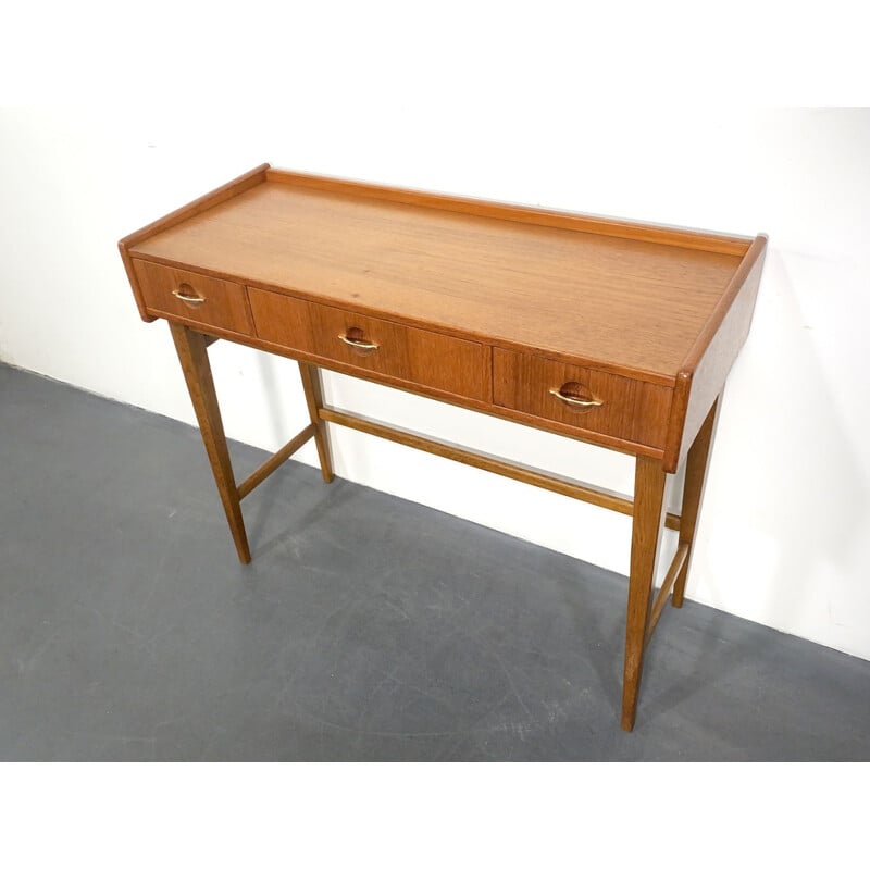 Mid Century Vanity Table, Teak Wood, by Fröseke AB Nybrofabriken, Sweden, 1960s