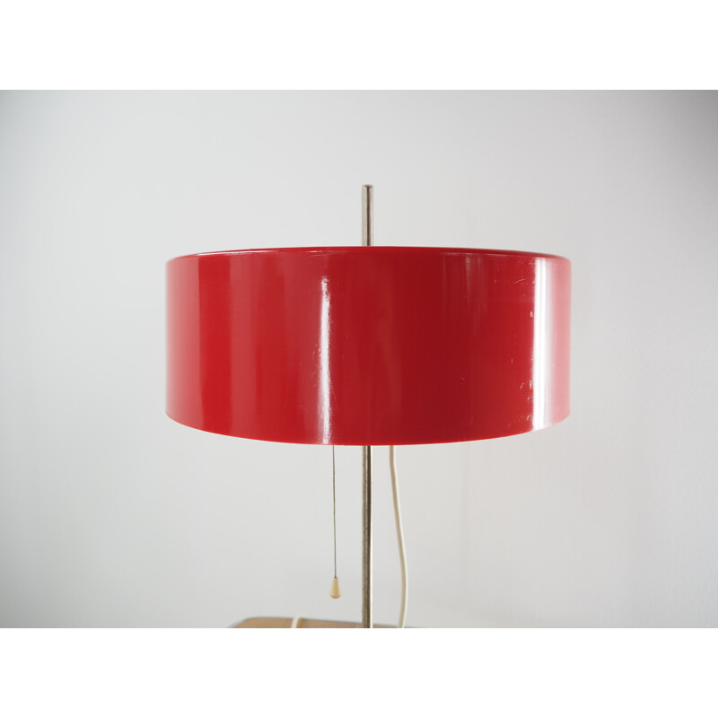 Lampada da tavolo vintage in plastica rossa, 1970