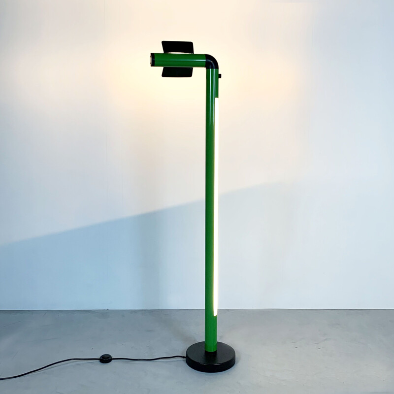 Vintage Green Neon Floor Lamp, 1980s