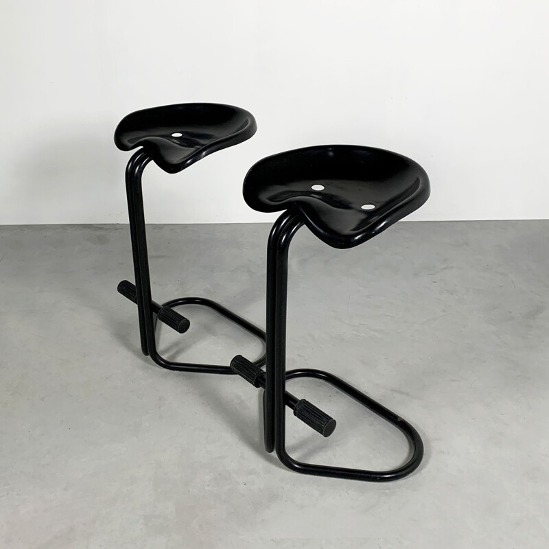 Pair of vintage Tractor Stools by Rodney Kinsman for Bieffeplast, 1970s