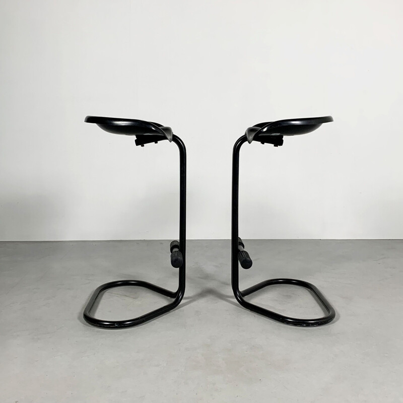 Pair of vintage Tractor Stools by Rodney Kinsman for Bieffeplast, 1970s