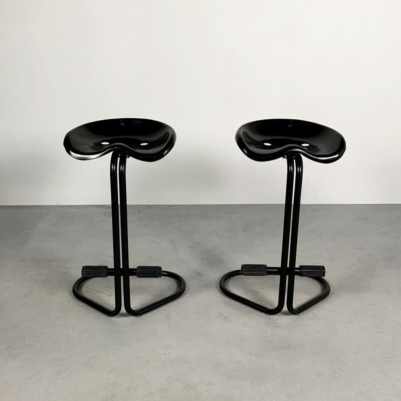 Pair of vintage Tractor Stools by Rodney Kinsman for Bieffeplast, 1970s
