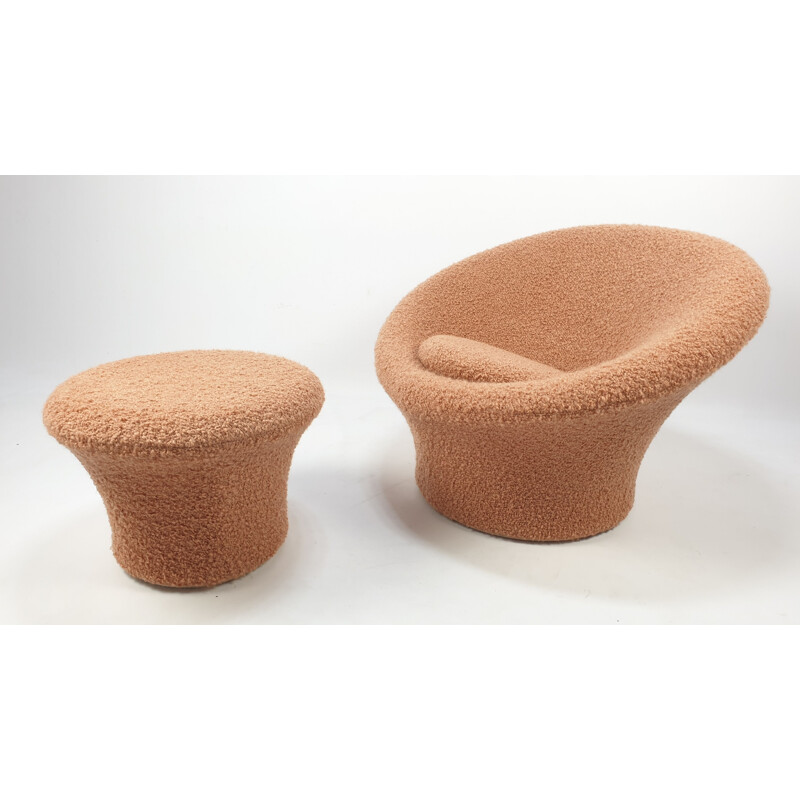 Fauteuil et pouf vintage en forme de champignon de Pierre Paulin pour Artifort, 1960