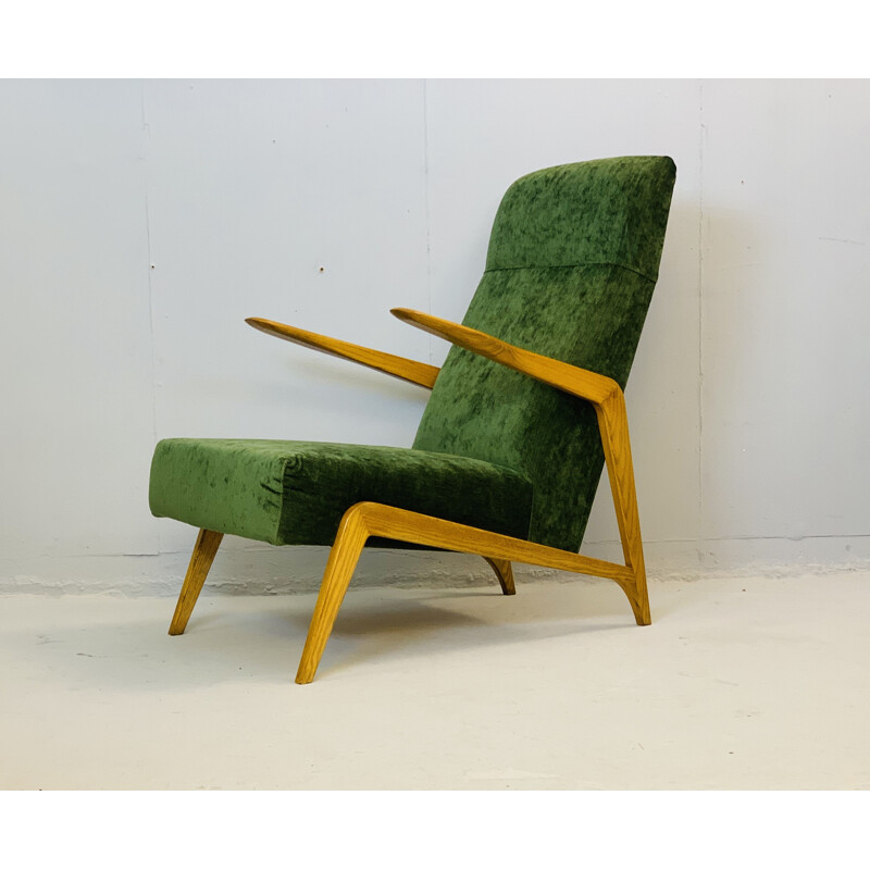 Pair of Vintage Green Armchairs