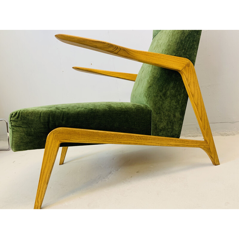 Pair of Vintage Green Armchairs