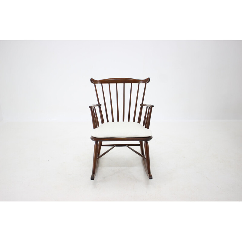 Vintage Rocking Chair Borge Mogensen Denmark 1950s