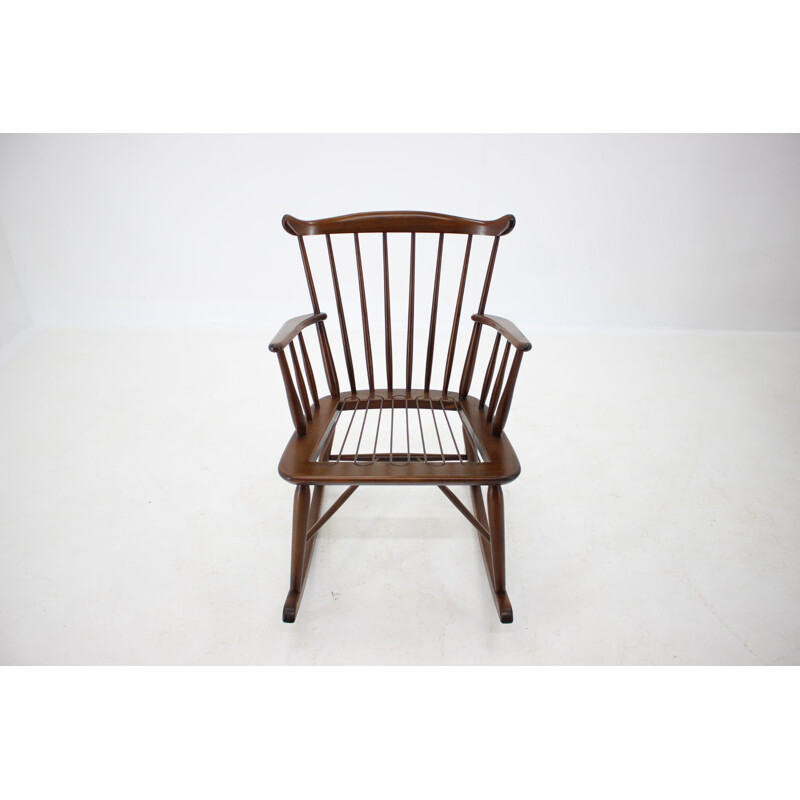 Vintage Rocking Chair Borge Mogensen Denmark 1950s