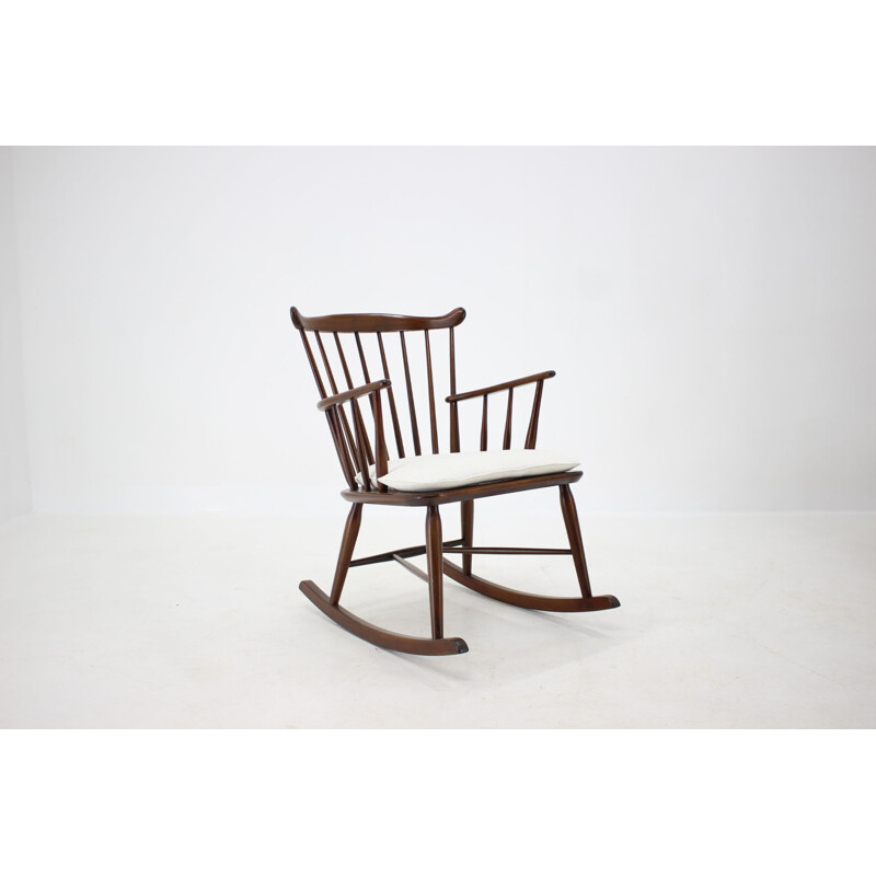 Vintage Rocking Chair Borge Mogensen Denmark 1950s