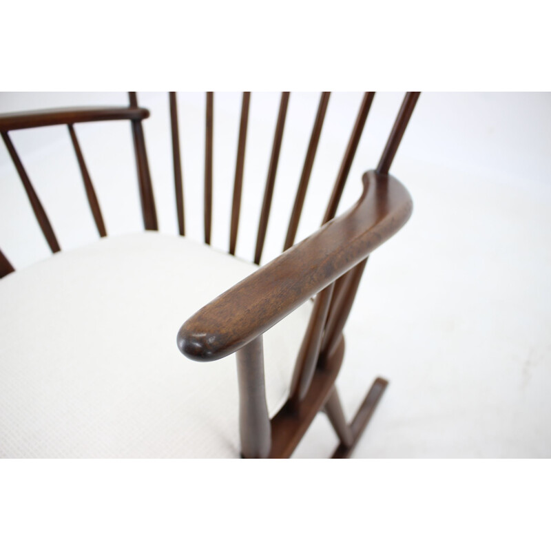 Vintage Rocking Chair Borge Mogensen Denmark 1950s