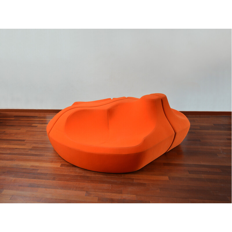 "Saruyama" orange sofa, Toshiyuki KITA - 1980s