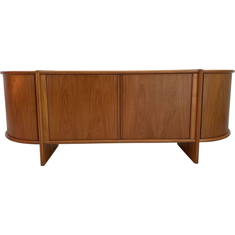 Vintage tambour door sideboard by Poul Hundevad, danish 1960