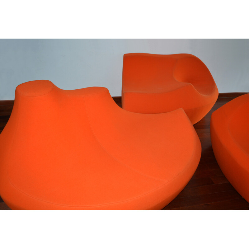 "Saruyama" orange sofa, Toshiyuki KITA - 1980s