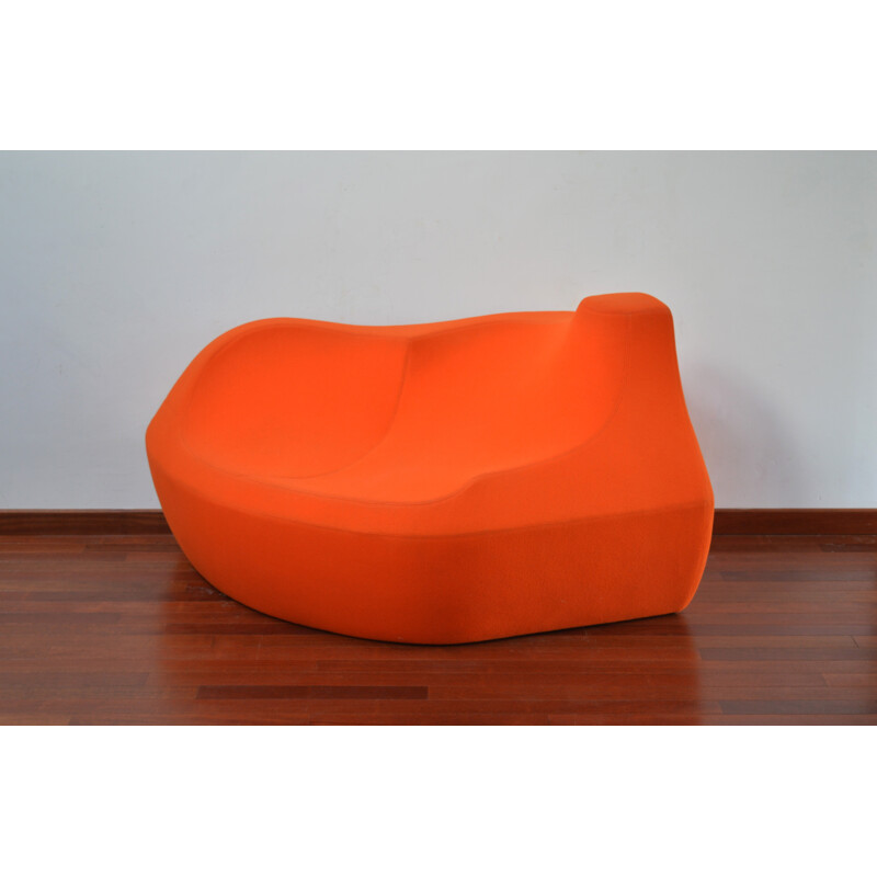 "Saruyama" orange sofa, Toshiyuki KITA - 1980s