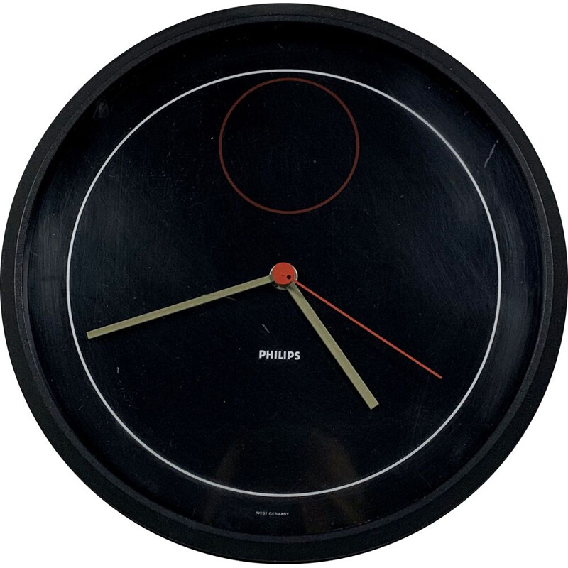 Horloge vintage géométrique de Philips 1980