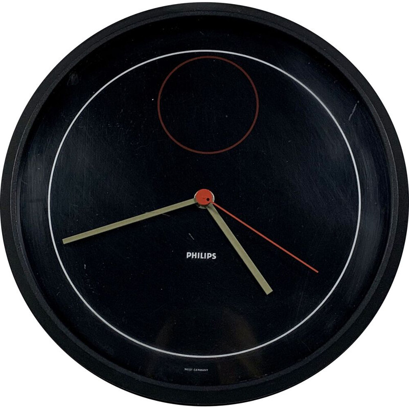 Vintage Geometric Clock from Philips, 1980s