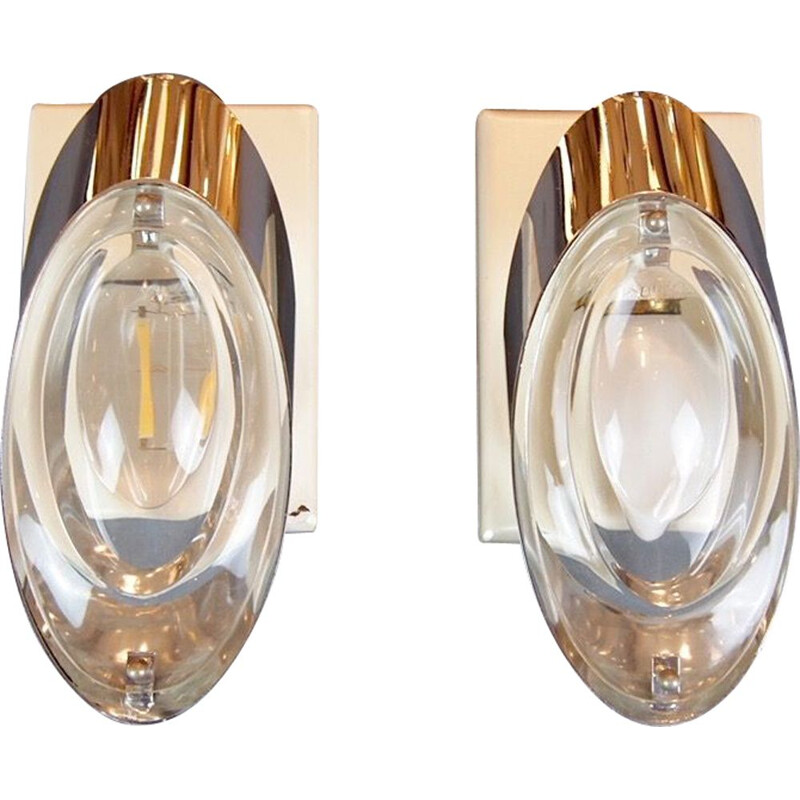 Pair of Oscar Torlasco vintage sconces for Stilkronen, 1960