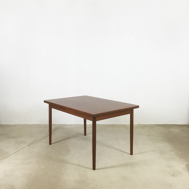 Scandinavian vintage dining table with teak extensions by Willy Sigh for H. Sigh and Sons, Denmark 1960