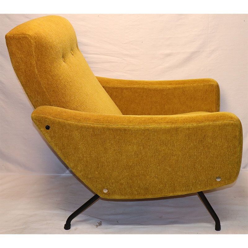 Pair of vintage armchairs by Joseph André Motte from Steiner 1950