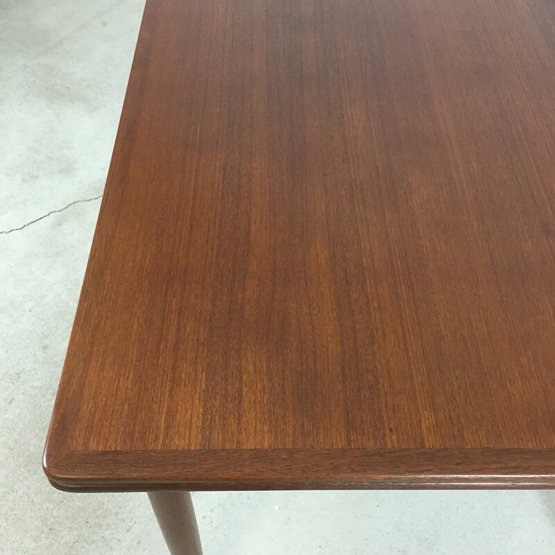 Scandinavian vintage dining table with teak extensions by Willy Sigh for H. Sigh and Sons, Denmark 1960