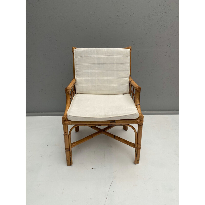 Conjunto de 6 cadeiras Vintage Rattan