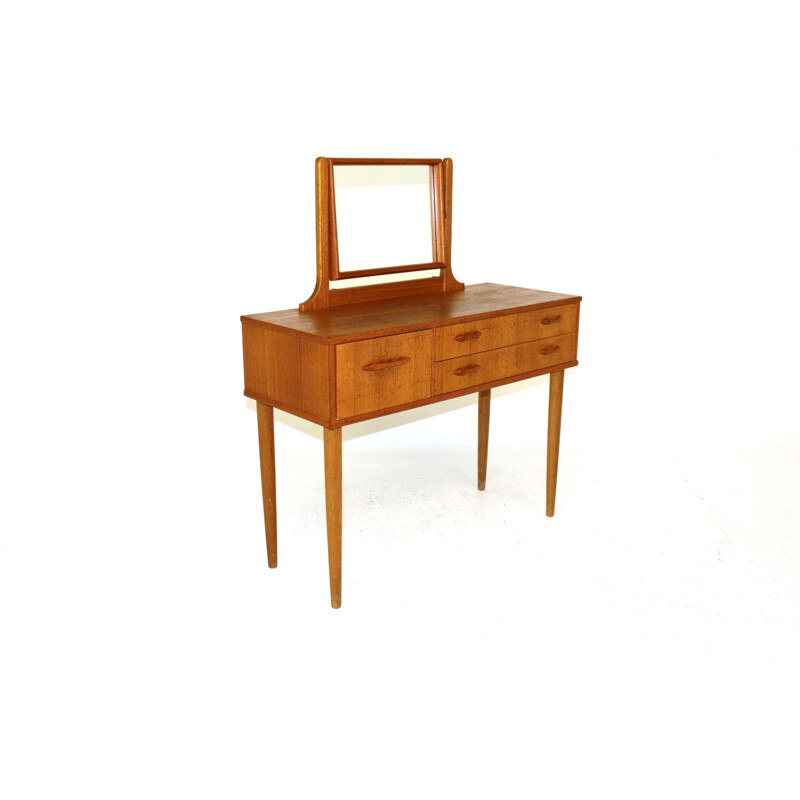 Vintage oak and teak dressing table, Sweden, 1960