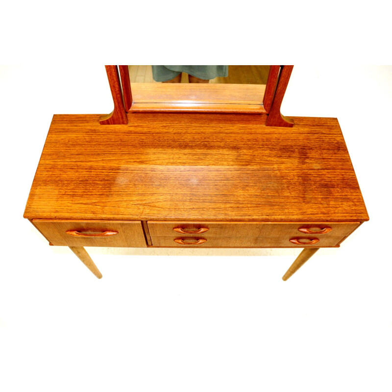 Vintage oak and teak dressing table, Sweden, 1960