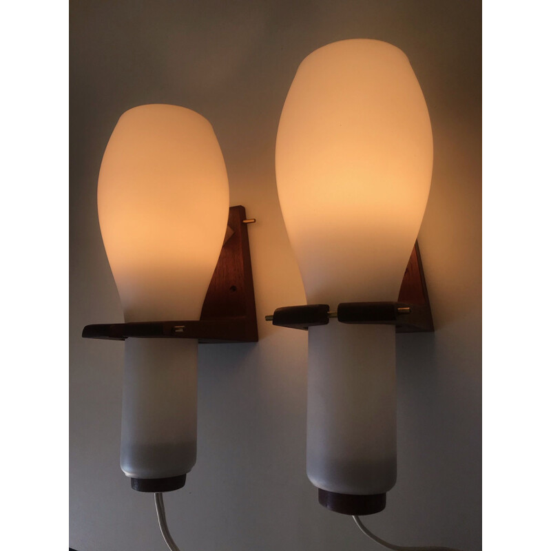 Paar vintage Philips wandlampen, 1960