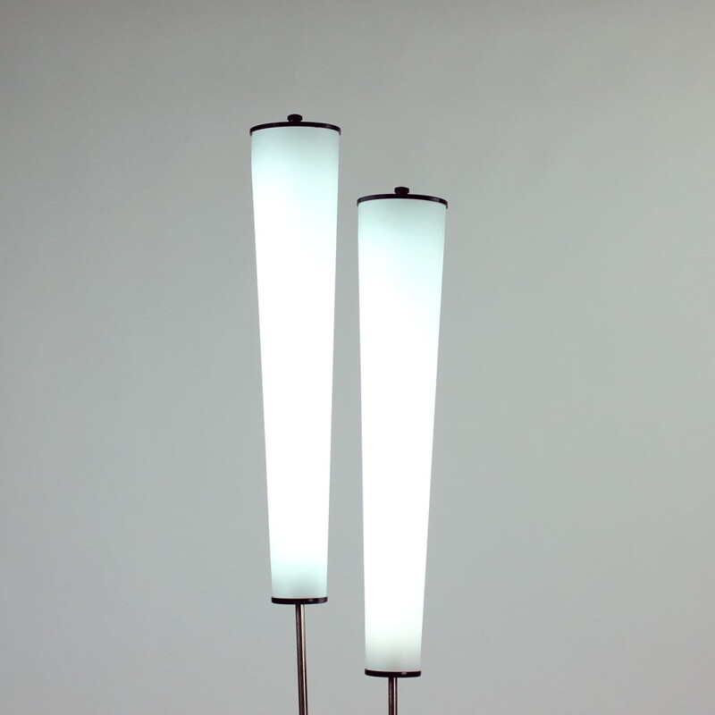 Tall Midcentury Freestanding Light With Neon Lights, Soviet Russian 1960s