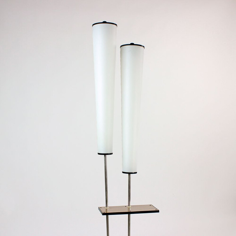 Tall Midcentury Freestanding Light With Neon Lights, Soviet Russian 1960s