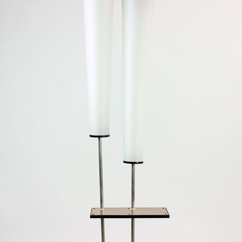 Tall Midcentury Freestanding Light With Neon Lights, Soviet Russian 1960s